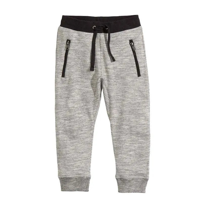 Boys cotton two-piece clothing set with long sleeve T-shirt and trousers in letter pattern