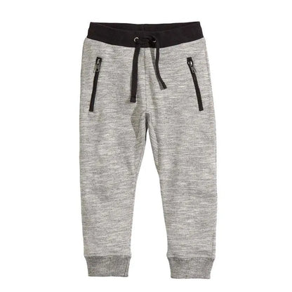Boys cotton two-piece clothing set with long sleeve T-shirt and trousers in letter pattern
