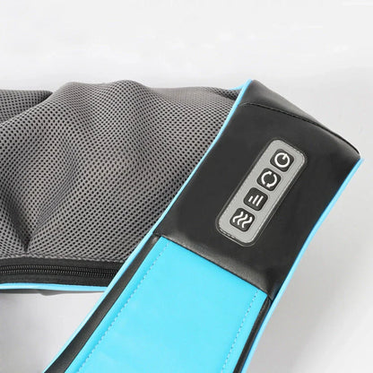 Cervical spine kneading massage shawl with infrared heating for pain relief