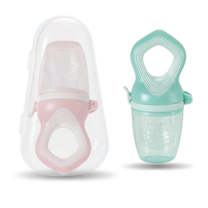 Light pink silicone baby pacifier with food-grade materials and 120°C temperature resistance