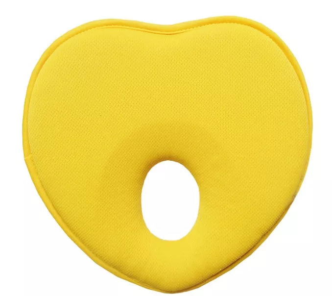 Newborn anti-roll pillow in heart shape for flat head prevention, 21*19*3cm