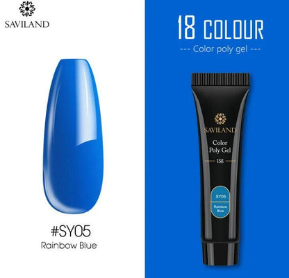 15g colored crystal nail extension glue with UV protection in various colors