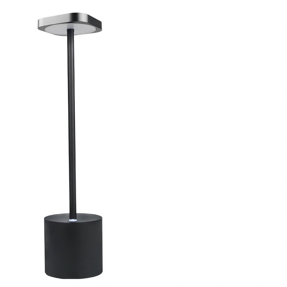 Gold LED table lamp with 38.5cm aluminium body and acrylic shadow showing 20 LED beads