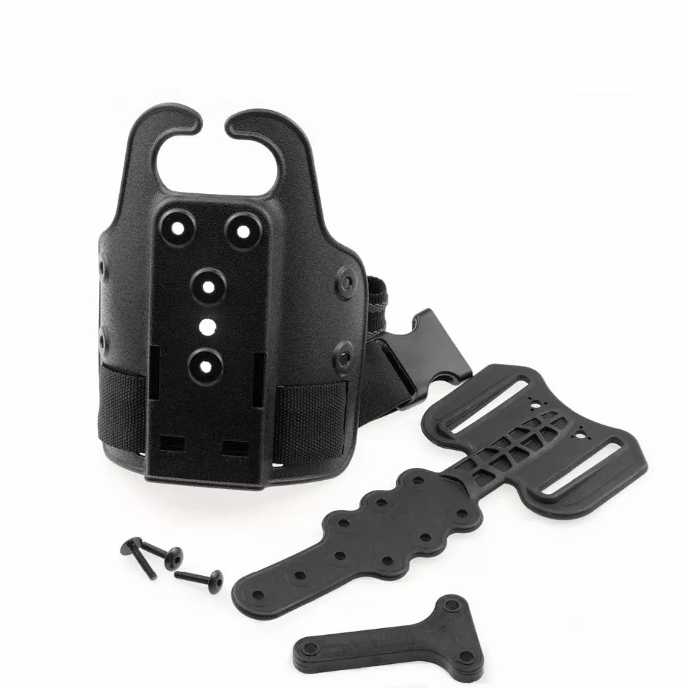 Drop leg gun holster for Safariland compatibility in Black