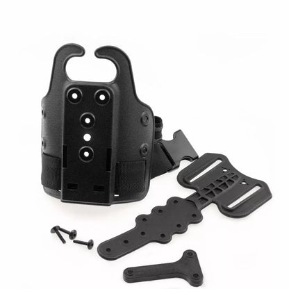 Drop leg gun holster for Safariland compatibility in Black
