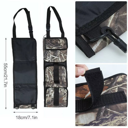 Black camouflage multifunctional car holster for front seat back organization