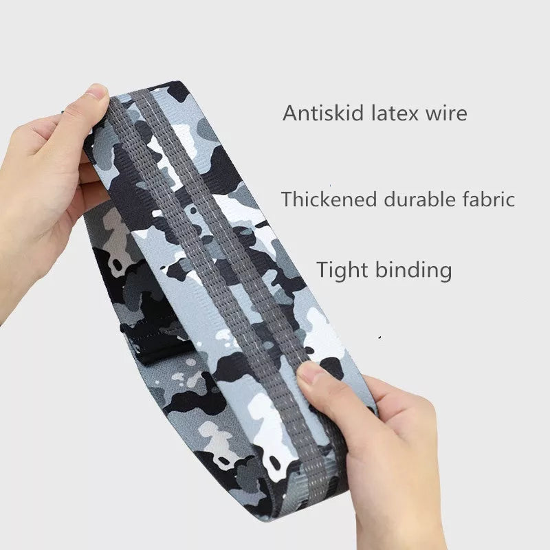 Anti-slip yoga camouflage color resistance band for hip lift and leg beauty exercises