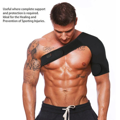 Adjustable neoprene shoulder support brace for sports and arthritis pain relief