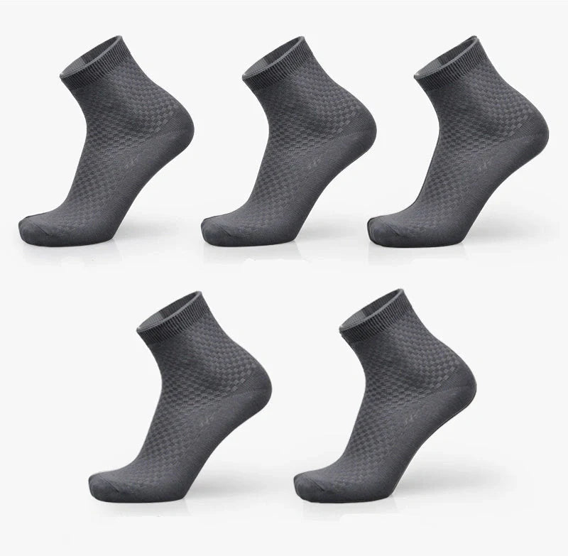 Men's bamboo fiber business socks in various colors for comfort and style