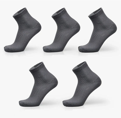 Men's bamboo fiber business socks in various colors for comfort and style
