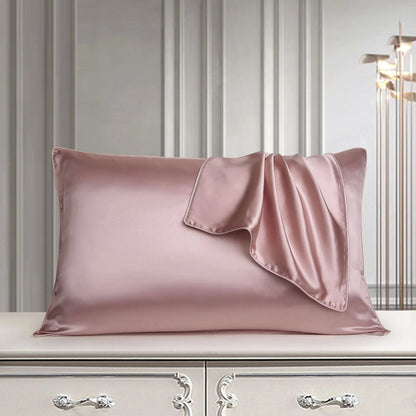 Mulberry silk pillowcase 48x74cm in palace luxury style with inlaid rope weave texture.