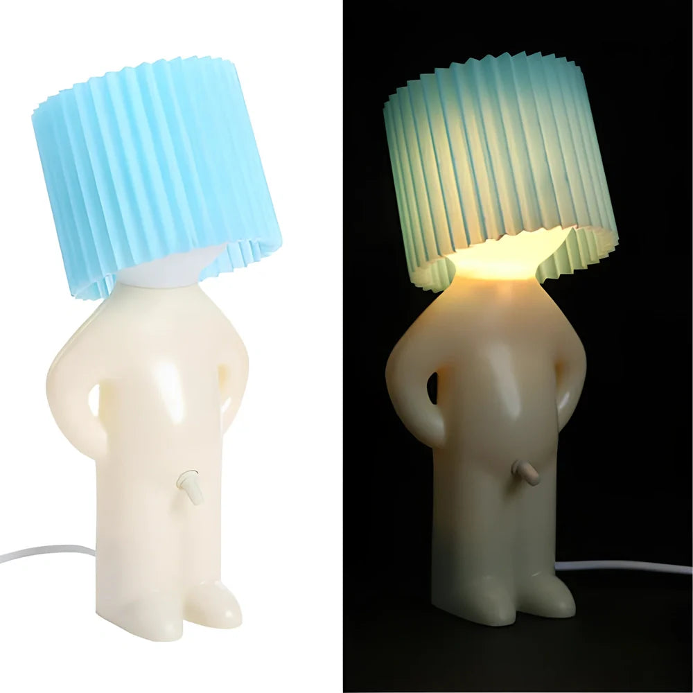 Shy Little Boy Reading Lamp in various colours with adjustable 11-15W wattage and ABS construction