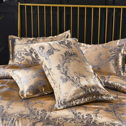 Three-piece bedding set with reactive dyed polyester in blue, gold, grey, pink, purple, or white for UK bed sizes