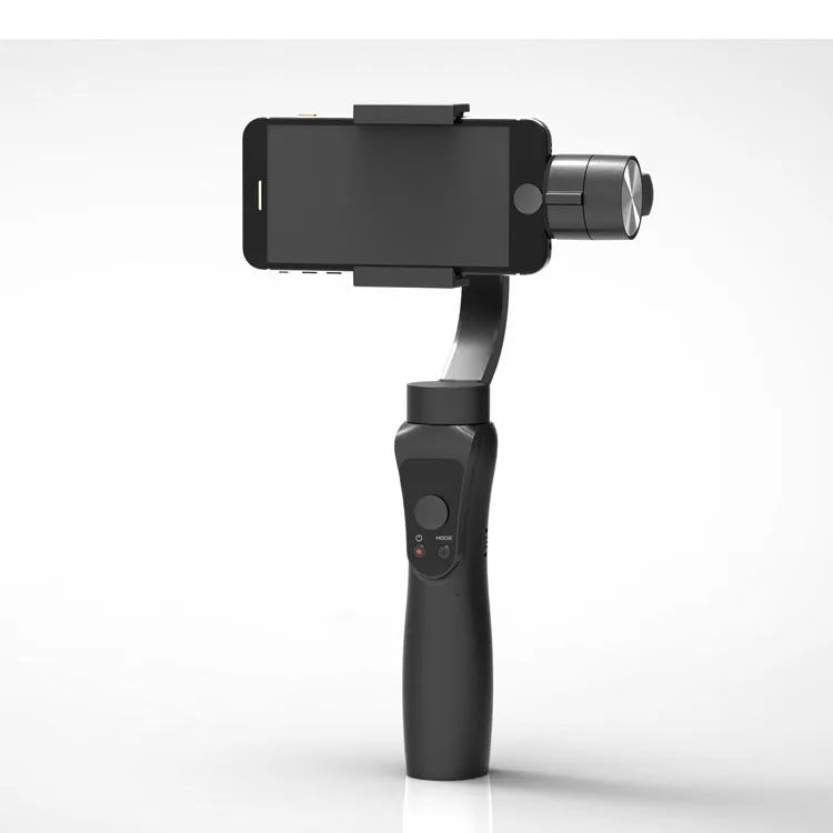 Black 3-axis handheld mobile phone gimbal stabilizer for smartphones under 6.5 inches