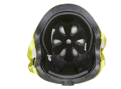 Children's roller skating protective helmet in Blue, Black, and Yellow with ABS outer shell