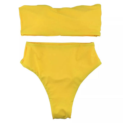 Summer swimwear bikini in various colors with quick-dry fabric and backless design