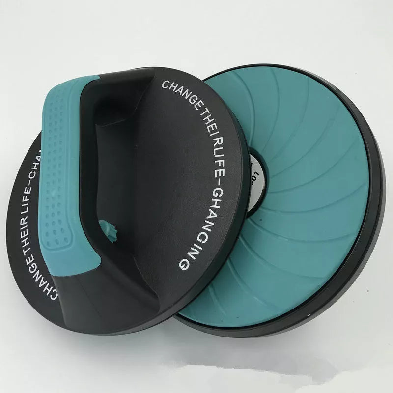 Fixed round push-ups fitness equipment in black and blue for muscle training
