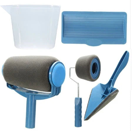Versatile multi-function drum brush set for easy, mess-free painting on walls, furniture, and more