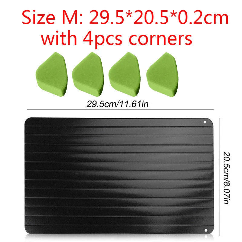 Rapid Food Defrosting Tray - Quickly Thaw Frozen Meats, Vegetables, and More Without Microwaves