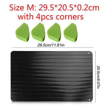 Rapid Food Defrosting Tray - Quickly Thaw Frozen Meats, Vegetables, and More Without Microwaves