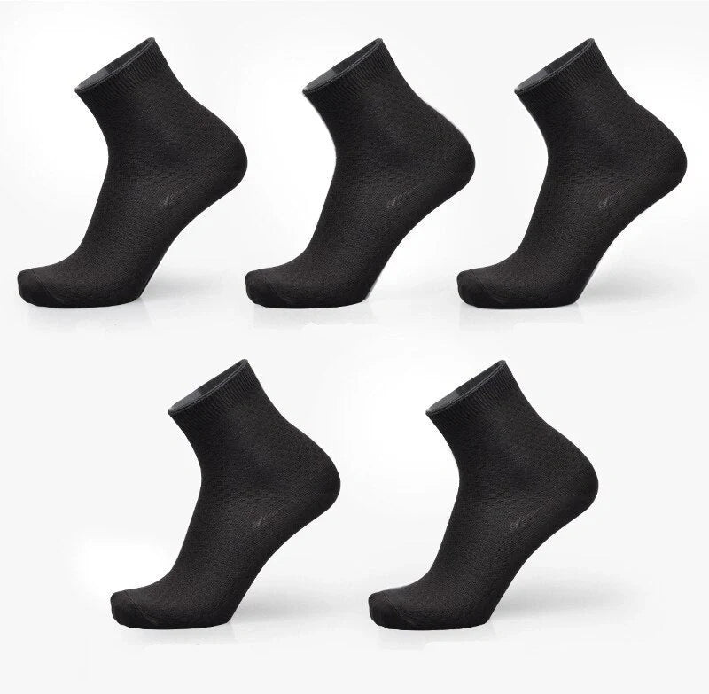 Men's bamboo fiber business socks in various colors for comfort and style