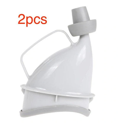Compact portable urinal for travel and outdoor use, made from durable PP material