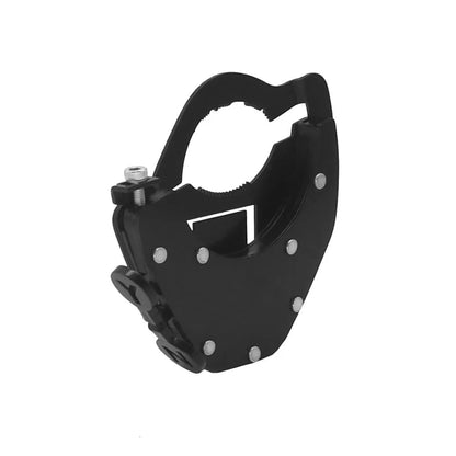 Stainless steel motorcycle throttle lock device for universal handlebar mounting