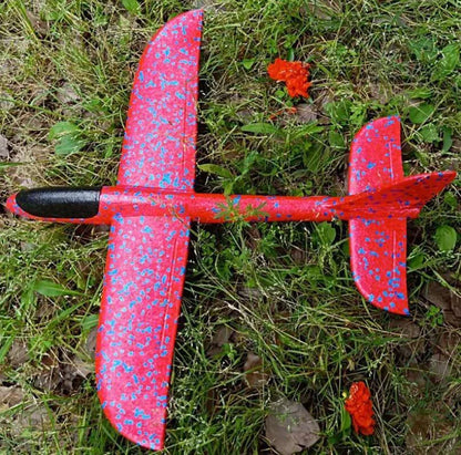 Luminous Hand Launch Flying Foam Airplane with built-in lights for night flying