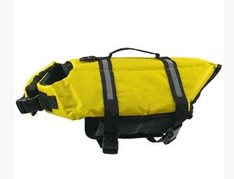 Reflective pet life jacket with Velcro and mesh for safety and comfort in water