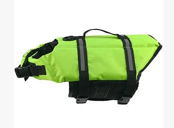 Reflective pet life jacket with Velcro and mesh for safety and comfort in water