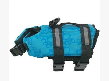 Reflective pet life jacket with Velcro and mesh for safety and comfort in water