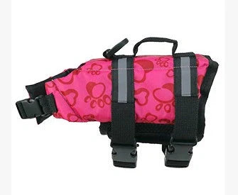 Reflective pet life jacket with Velcro and mesh for safety and comfort in water
