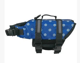 Reflective pet life jacket with Velcro and mesh for safety and comfort in water