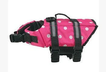Reflective pet life jacket with Velcro and mesh for safety and comfort in water