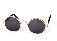 Stylish pet glasses with spring-loaded frames in a variety of fashionable colors, perfect for dressing up your cat or small dog