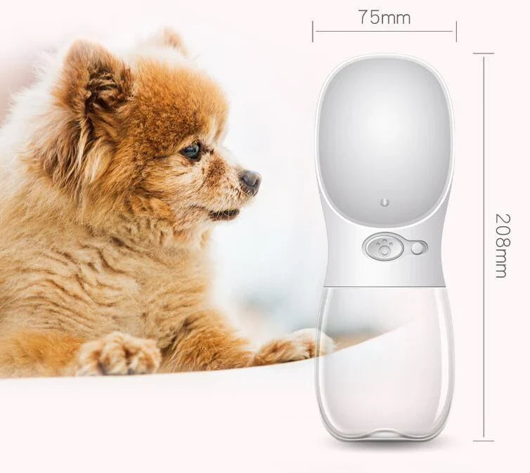 Durable and portable pet water bottle with eco-friendly materials and easy-to-use design for outdoor adventures with your furry friend