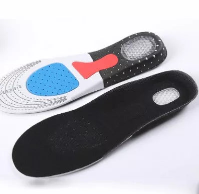 Custom-cut sports insoles with shock absorption and breathable design for enhanced foot comfort
