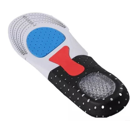 Custom-cut sports insoles with shock absorption and breathable design for enhanced foot comfort