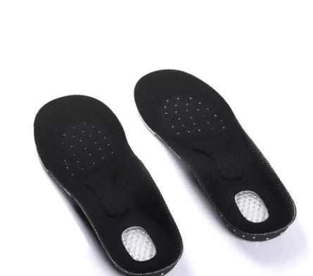 Custom-cut sports insoles with shock absorption and breathable design for enhanced foot comfort
