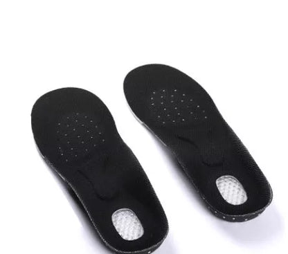 Custom-cut sports insoles with shock absorption and breathable design for enhanced foot comfort