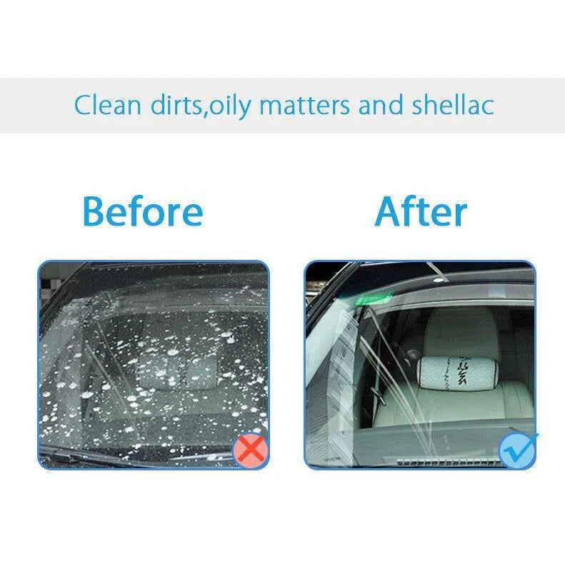 Effervescent spray cleaner bottle for automotive glass cleaning