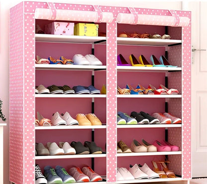 Actionclub double row shoe cabinet with 12 compartments measuring 120cm wide