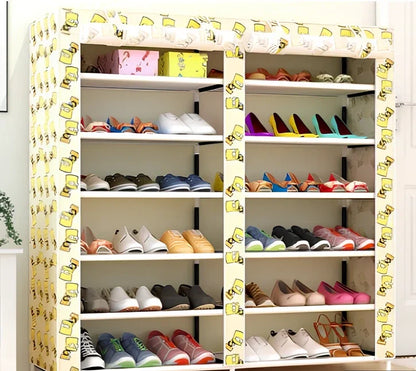 Actionclub double row shoe cabinet with 12 compartments measuring 120cm wide