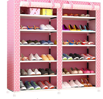 Actionclub double row shoe cabinet with 12 compartments measuring 120cm wide