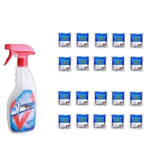 Effervescent spray cleaner bottle for automotive glass cleaning