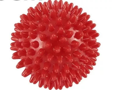 PVC acupressure massage ball with lengthened massage points for deep tissue relief