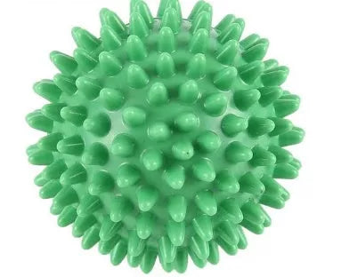 PVC acupressure massage ball with lengthened massage points for deep tissue relief