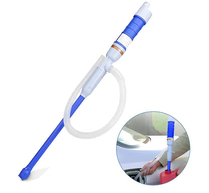 Portable electric mini plastic oil transfer pump with blue/red options and vertical shaft