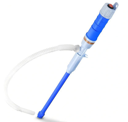 Portable electric mini plastic oil transfer pump with blue/red options and vertical shaft