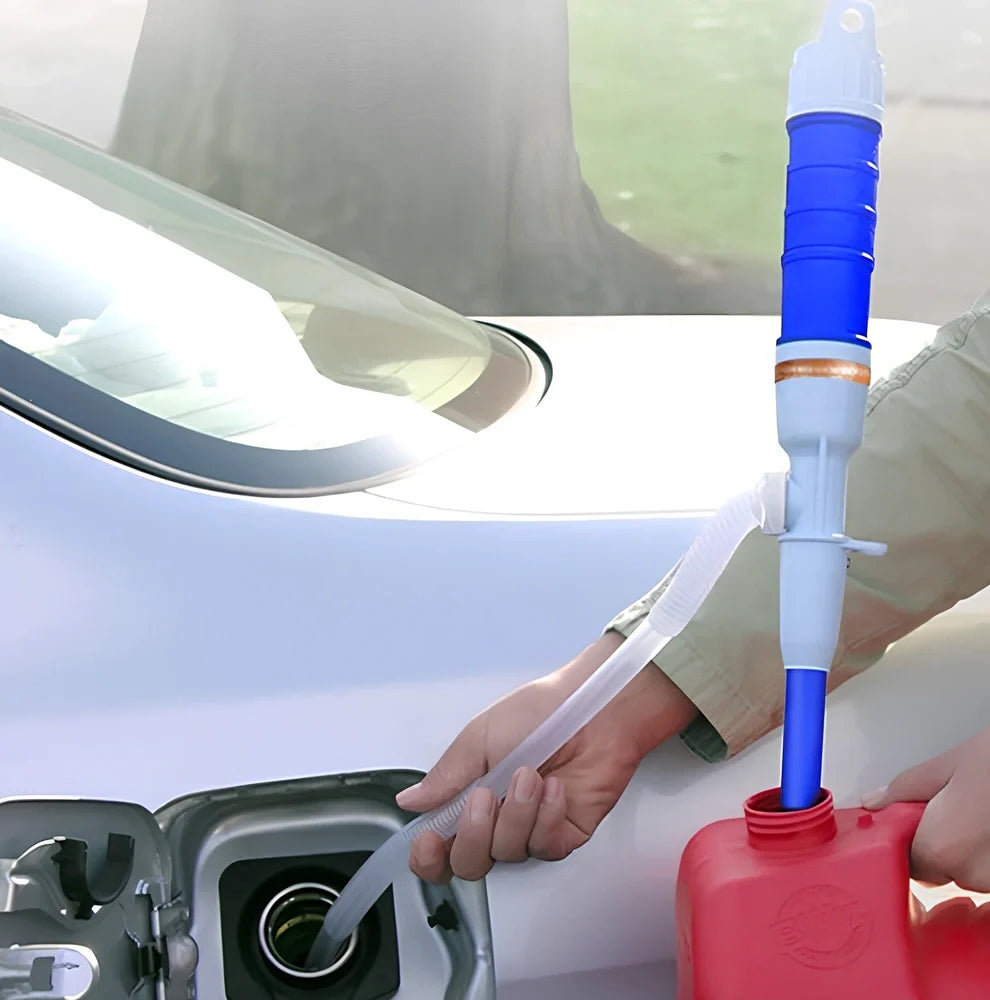Portable electric mini plastic oil transfer pump with blue/red options and vertical shaft